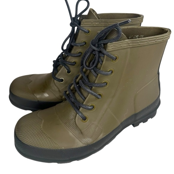 Hunter Men’s Original Rubber Green Lace-Up Boots Size 9 main image 10